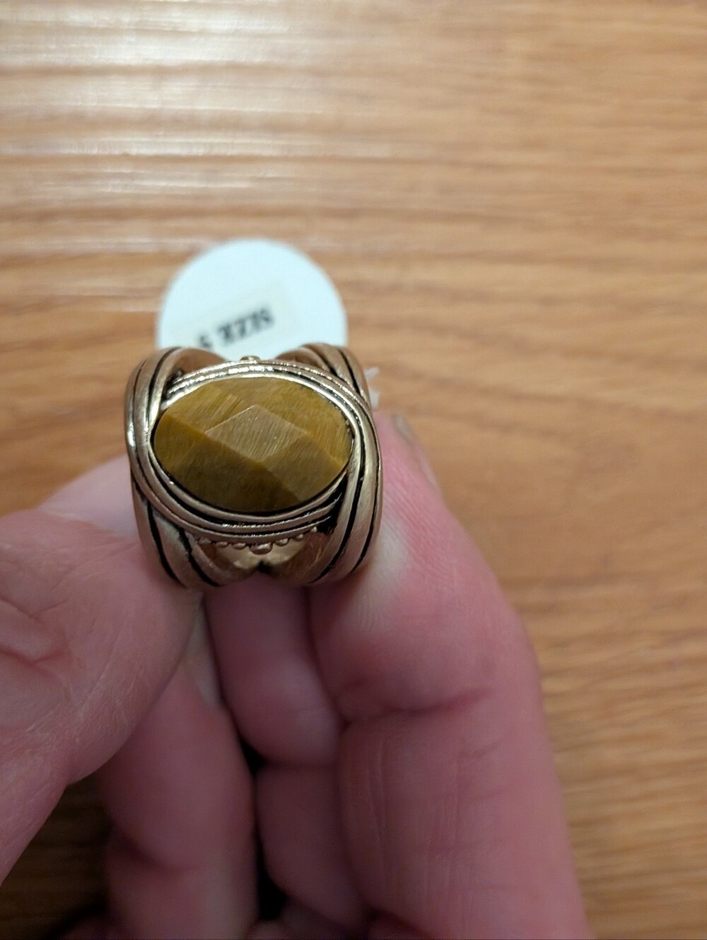 Retired Lia Sophia Canyon Ring Tiger Eye New Size 5